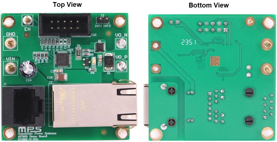 Mechanical Drawing - Monolithic Power Systems (MPS) EV3921-U-00A Controller Evaluation Board