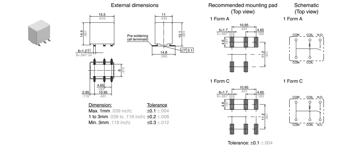 Panasonic Industrial Devices CN-M Relays