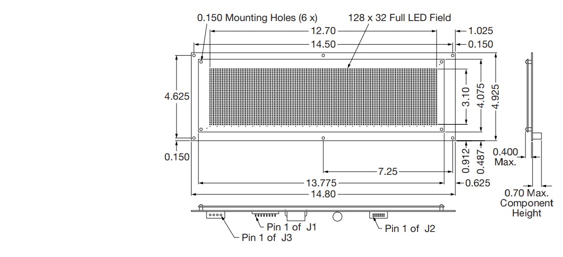 Vishay Semiconductors LEE-128G032x LED Graphic Displays