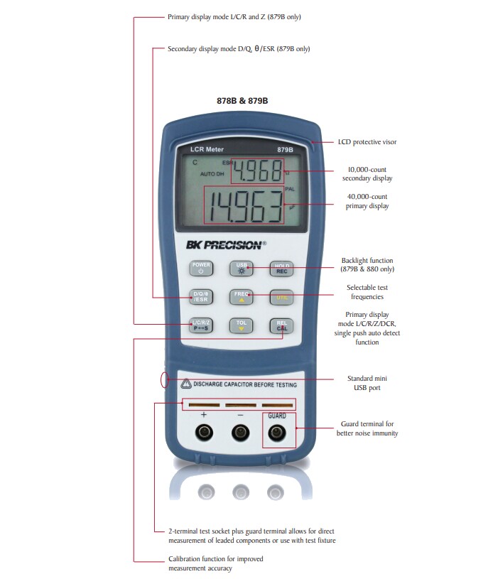 Location Circuit - B&K Precision 878B/879B Dual Display Handheld LCR Meters