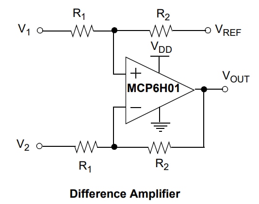 應用電路圖 - Microchip Technology 具有低靜態電流的16V運算放大器