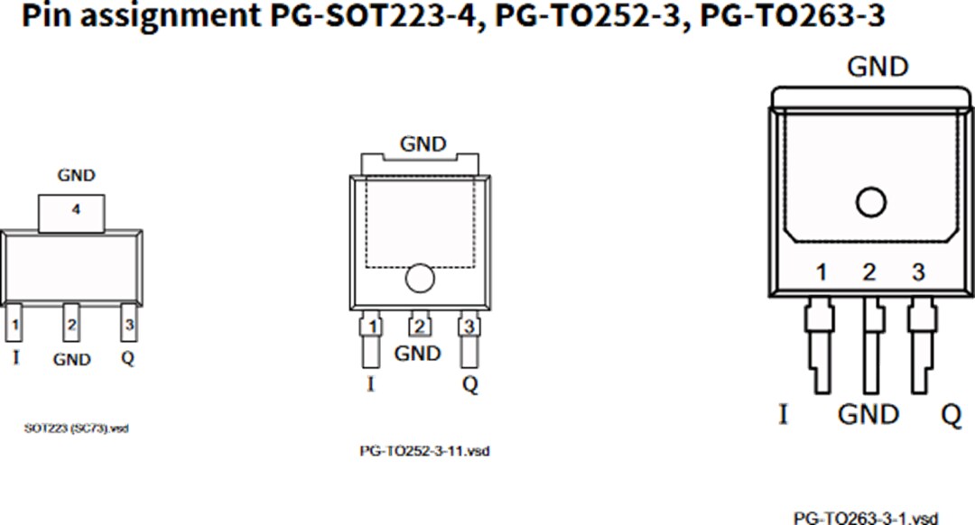 Mechanical Drawing - Infineon Technologies IFX25001 Low Dropout Voltage Regulators