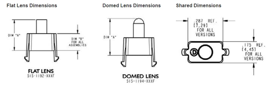 Mechanical Drawing - Dialight Optopipe® Vertical Lightpipes