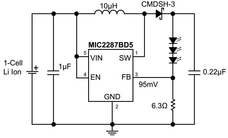 Microchip Technology MIC2287 PWM White LED Drivers