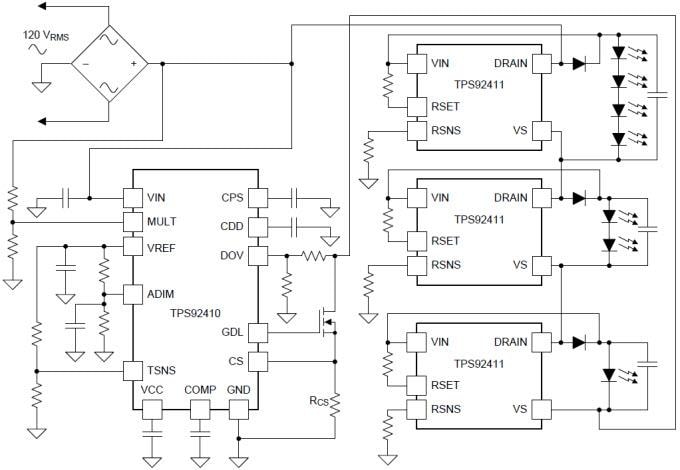 Texas Instruments TPS92410 Switch Controlled Linear Controller