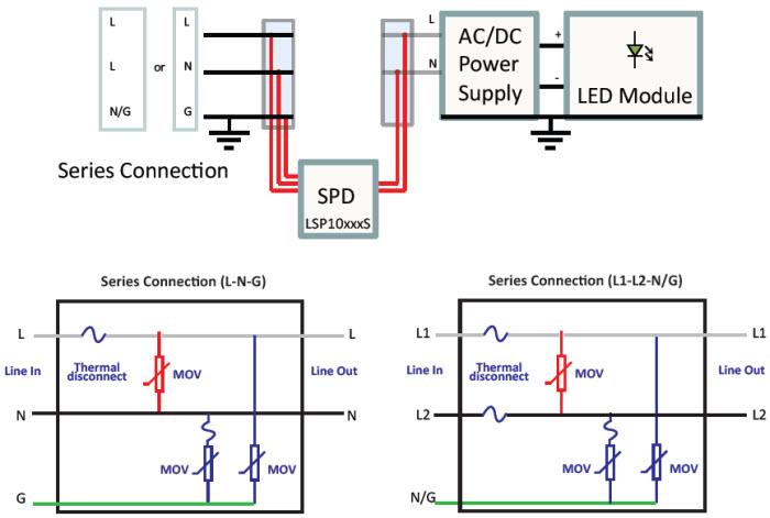 Schematic - Littelfuse LSP10 Surge Protection Modules