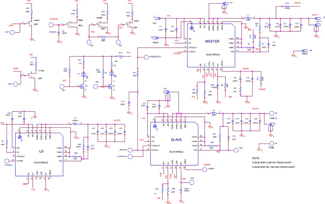 Schematic - Renesas Electronics ISL8018EVAL3Z Evaluation Board