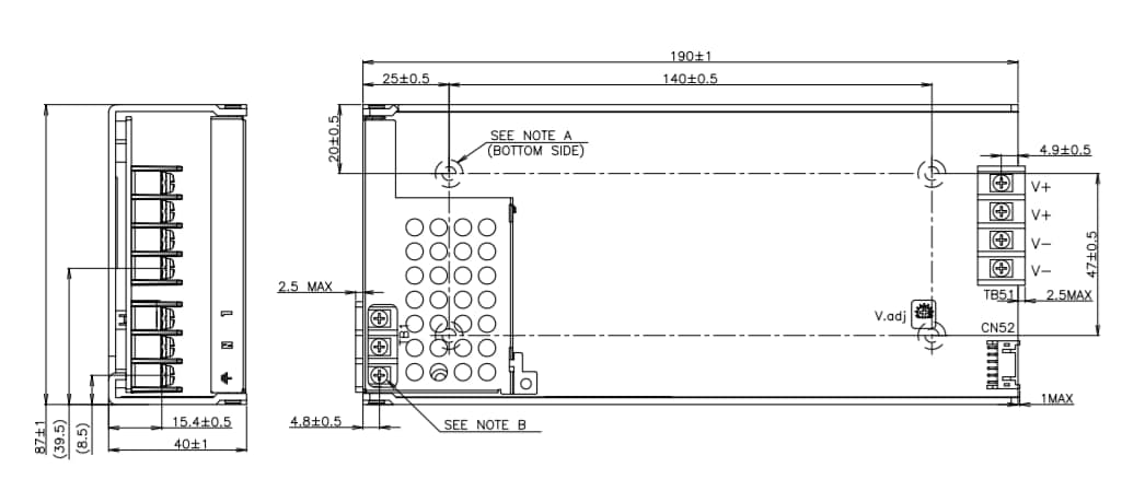圖表 - TDK-Lambda CUS350M電源供應器