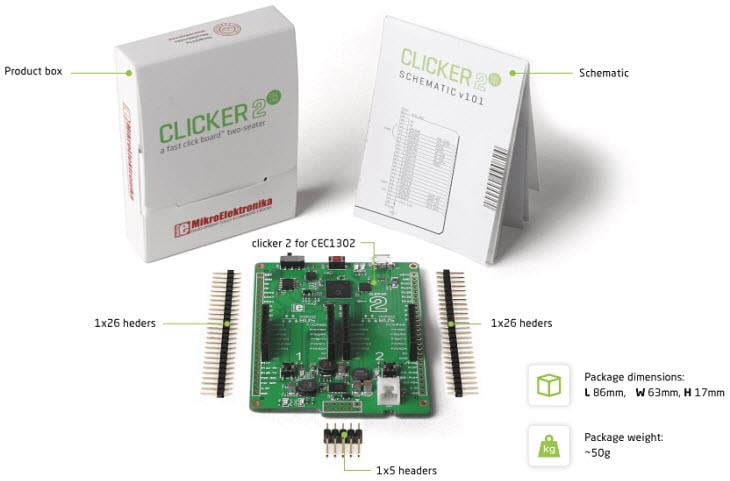 Mikroe clicker 2 for CEC1302