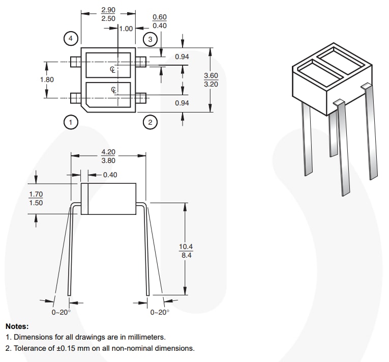 onsemi / Fairchild QRE1113 Miniature Reflective Object Sensors