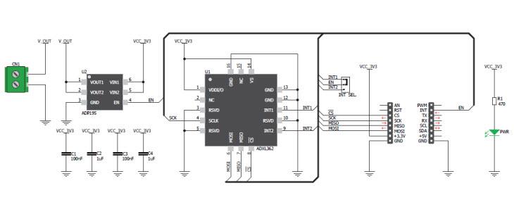 Schematic - Mikroe MIKROE-1942 Shake2Wake click