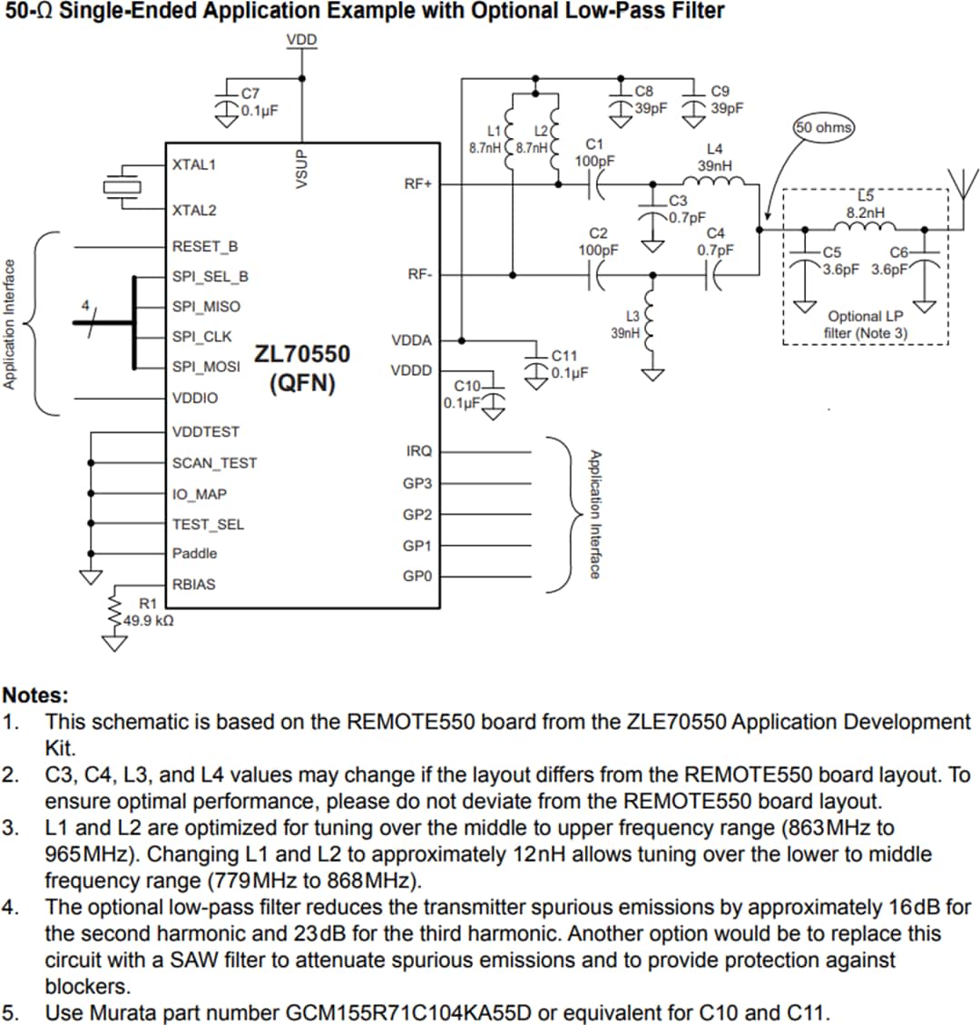 Microsemi / Microchip ZL70550 RF Transceiver