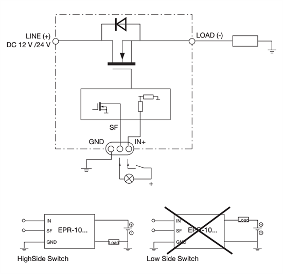 Schematic - E-T-A Circuit Breakers EPR10 Solid-State Power Relays