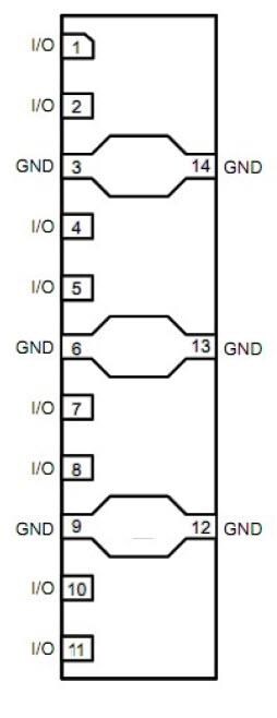 Block Diagram - Littelfuse SP8008 TVS Diode Arrays