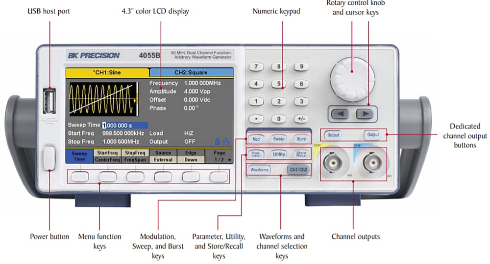 B&K Precision 4050B Dual-Channel Waveform Generators