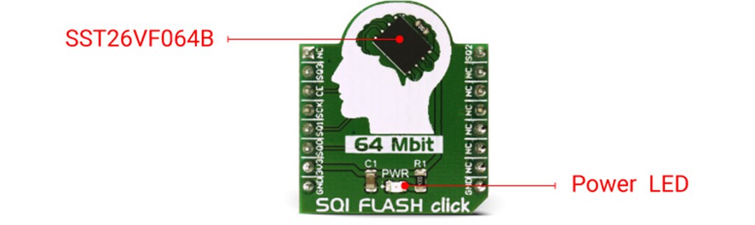 Mikroe MIKROE-2828 SQI Flash click