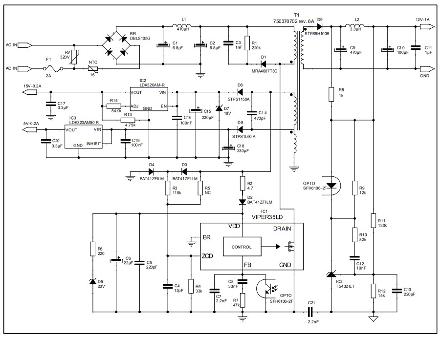 Schematic - STMicroelectronics STEVAL-ISA183V1 Evaluation Board