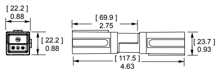 Mechanical Drawing - Anderson Power Products PP120 Powerpole® Connectors
