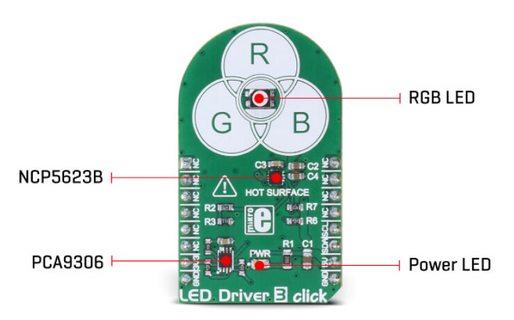 Block Diagram - Mikroe MIKROE-2950 LED Driver 3 click