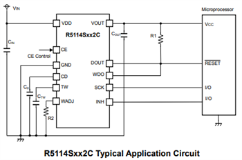 Application Circuit Diagram - Nisshinbo R5114 System Power Supply ICs