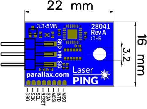 Parallax LaserPING 2m Rangefinder