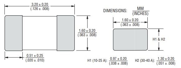 Bourns SinglFuse™ SF-1206HV SMD Fuses