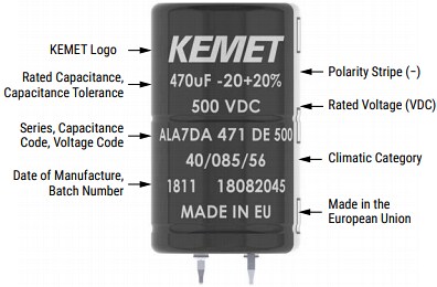 資訊圖 - KEMET ALA7D和ALA8D卡入式電容器