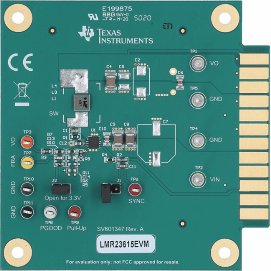 Mechanical Drawing - Texas Instruments LMR23615EVM Converter Evaluation Module (EVM)