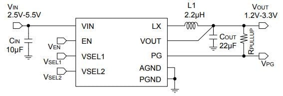 應用電路圖 - ROHM Semiconductor 超低IQ降壓轉換器