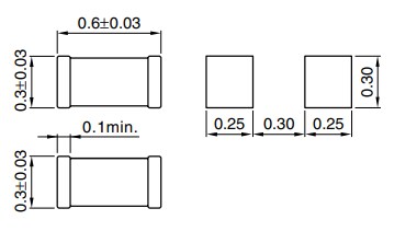 機械製圖 - TDK MPZ0603-H晶片磁珠