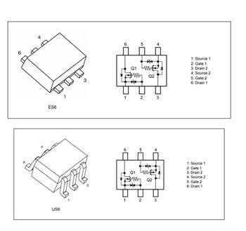 電路圖 - Toshiba SSM6x N通道及P通道MOSFET