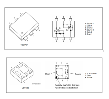 電路圖 - Toshiba SSM6x N通道及P通道MOSFET
