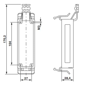 Block Diagram - Phoenix Contact HEAVYCON Plastic DIN Rail Mounting Frames