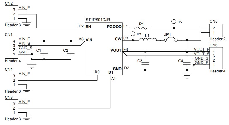 Schematic - STMicroelectronics STEVAL-1PS01DJR Evaluation Board
