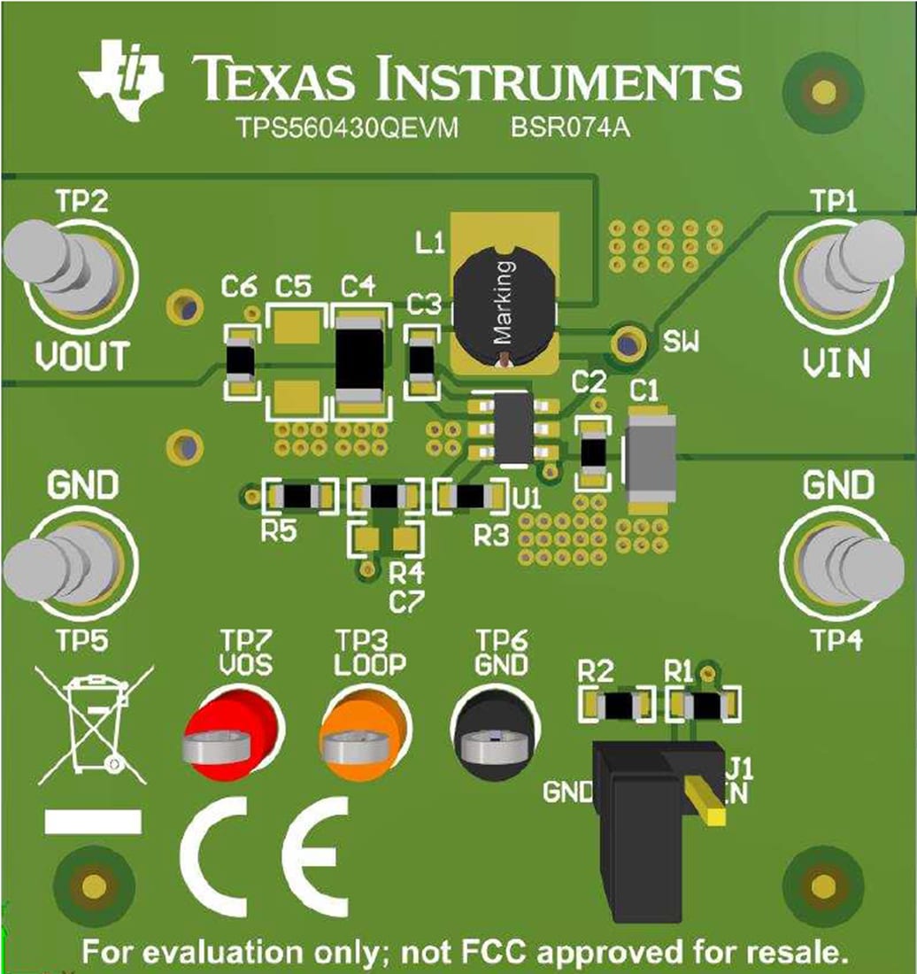 Chart - Texas Instruments TPS560430QEVM Converter Evaluation Module (EVM)