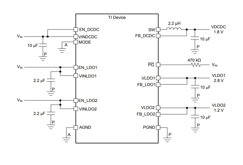 Schematic - Texas Instruments TPS650002-Q1 SVS Power Management ICs
