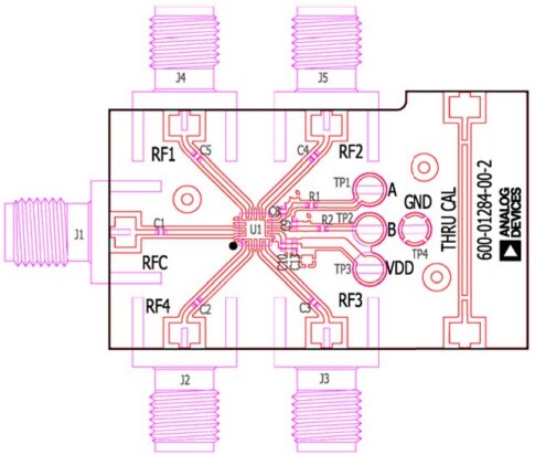 Schematic - Analog Devices Inc. EVAL-HMC7992 Evaluation Board