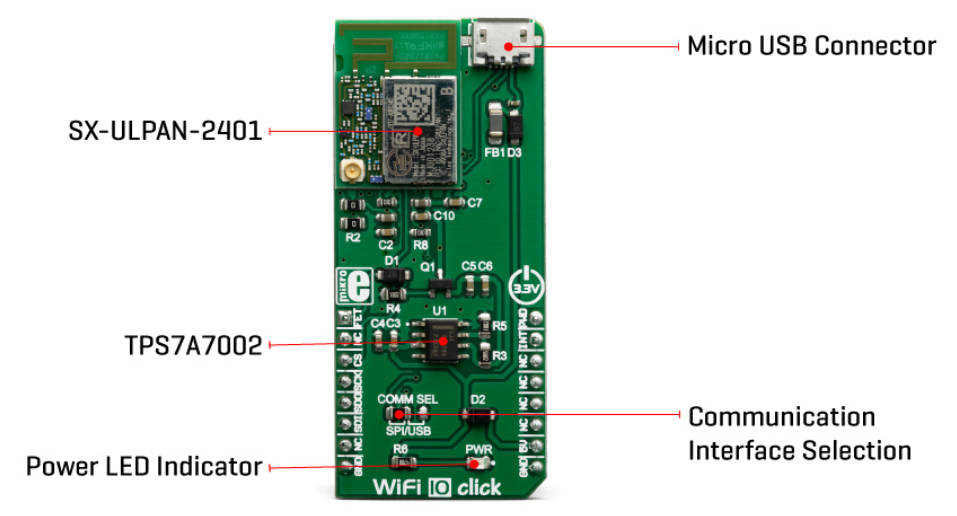Mikroe MIKROE-3432 WiFi 10 Click