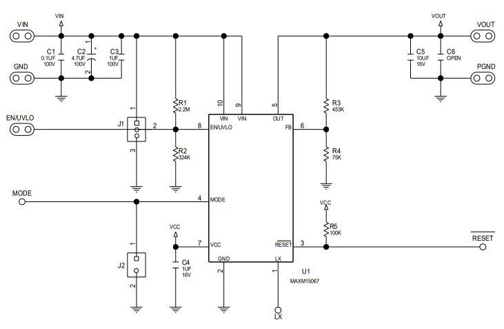 Schematic - Analog Devices Inc. MAXM1506x Evaluation Kits
