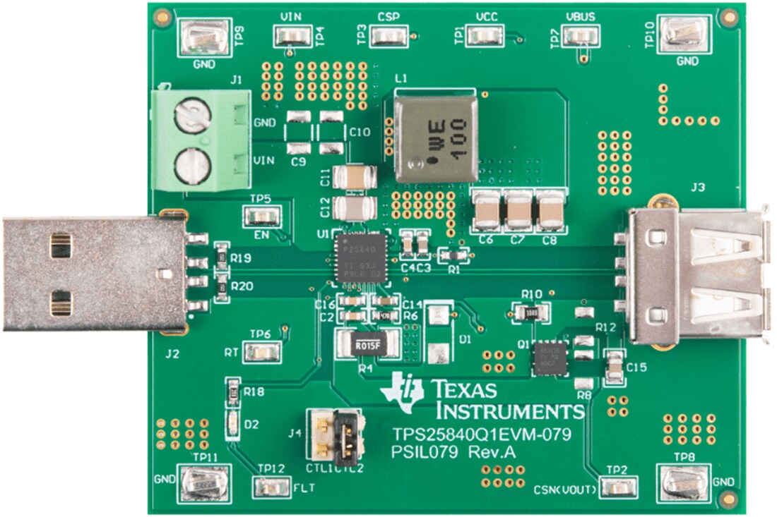Mechanical Drawing - Texas Instruments TPS25840Q1EVM-079 Evaluation Module (EVM)