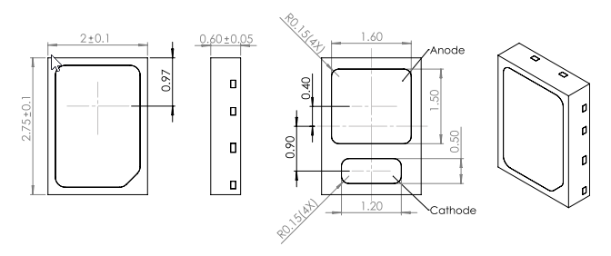 Mechanical Drawing - Lumileds LUXEON IR ONYX Broadband Infrared Emitters