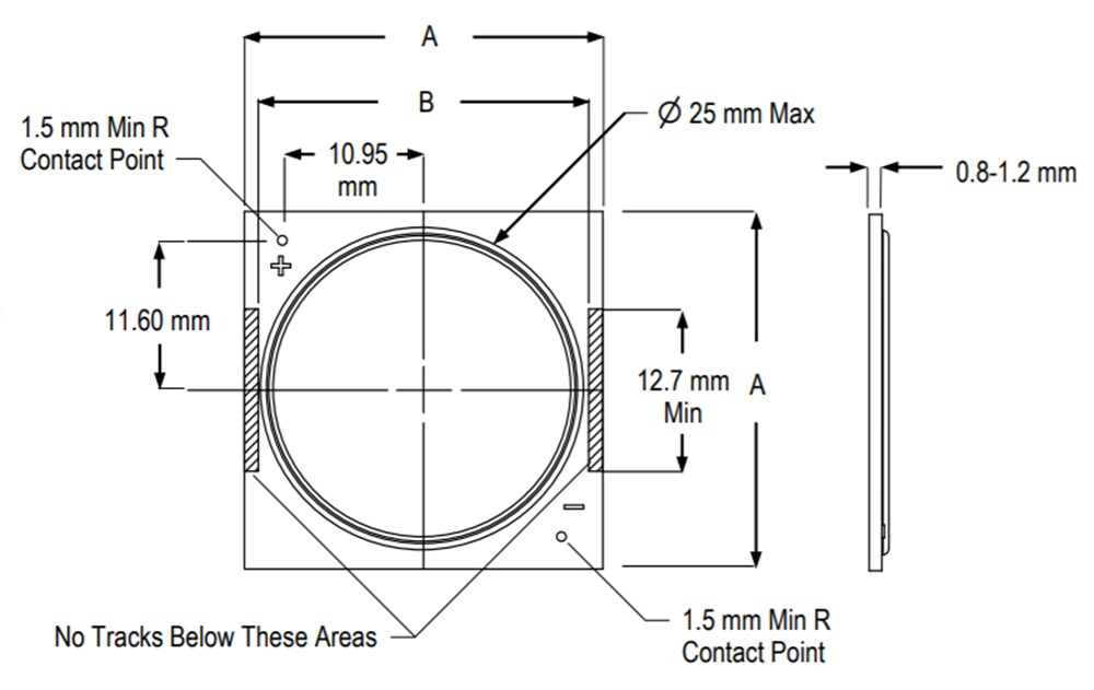 Mechanical Drawing - TE Connectivity LUMAWISE Type Z50 Low-Profile LED Holders
