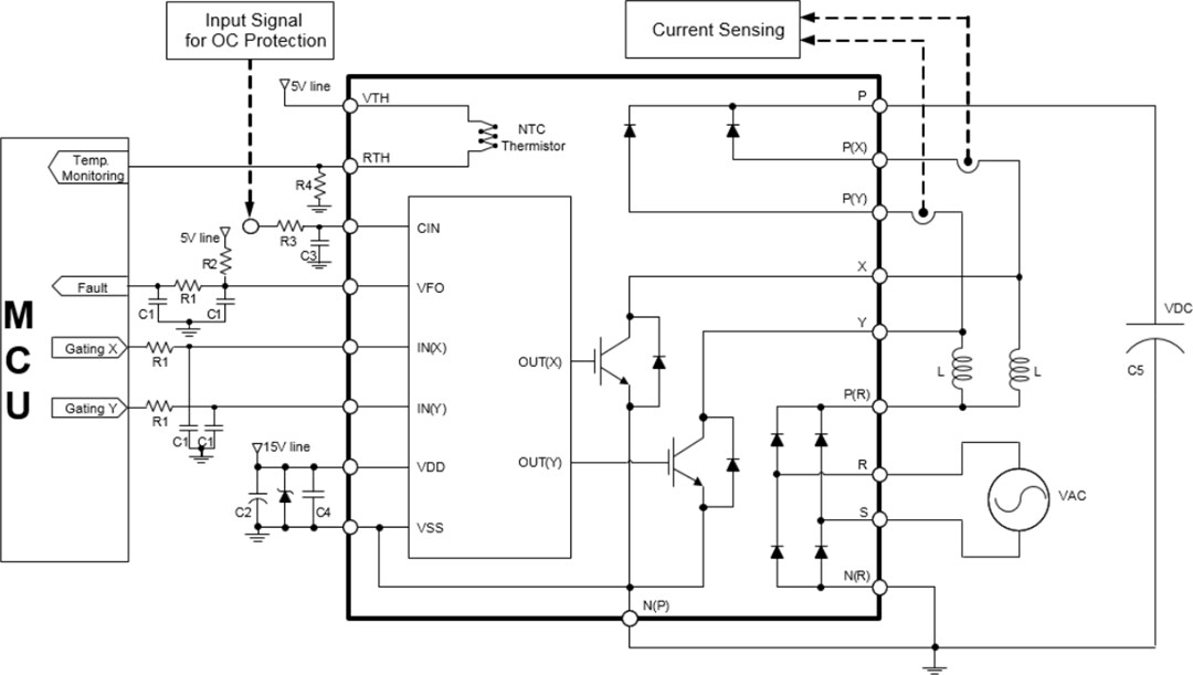 Application Circuit Diagram - onsemi NFL25065L4BT SPM® 2 32 Intelligent Power Module