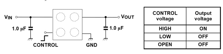 Application Circuit Diagram - Toshiba CMOS Low Dropout Regulators