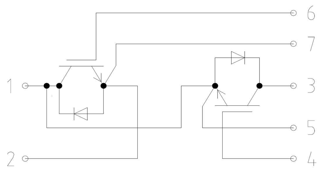 Application Circuit Diagram - Infineon Technologies FF600R12KE4P 1200V 600A Dual IGBT Module