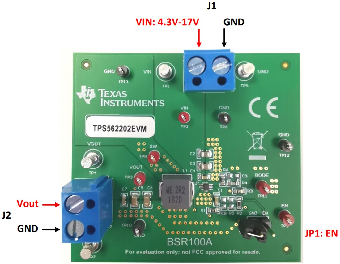 Mechanical Drawing - Texas Instruments TPS562202EVM Converter Evaluation Module (EVM)