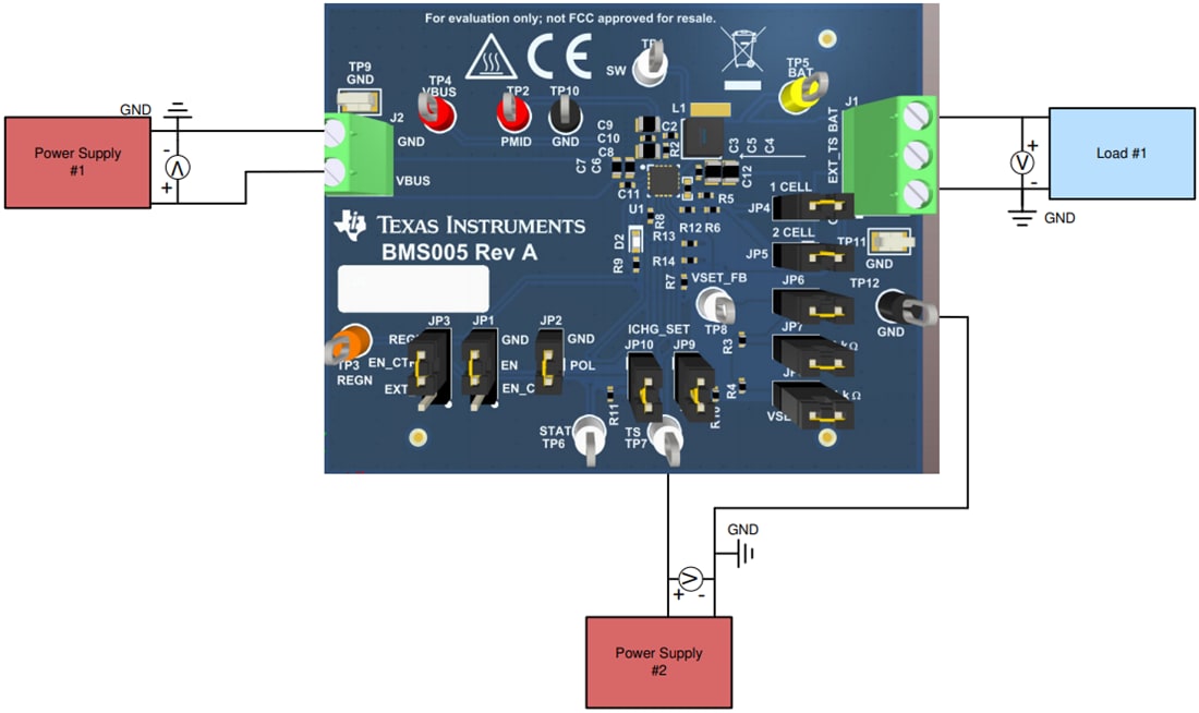 Mechanical Drawing - Texas Instruments bq25302EVM Charger Evaluation Module (EVM)