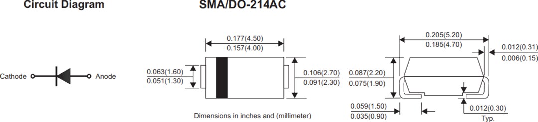 Comchip Technology ES1x-HF Superfast Recovery Rectifiers