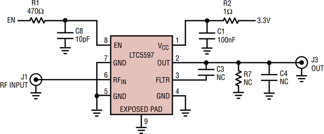 Schematic - Analog Devices Inc. DC2932A Demonstration Circuit for LTC5597