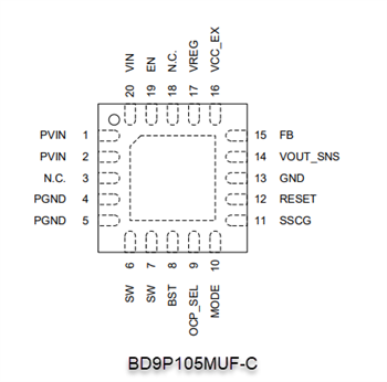 Schematic - ROHM Semiconductor BD9P Series Single 2.2MHz Buck DC-DC Converters